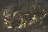 Le tessitrici by Francesco Bassano il Giovane, oil on canvas riportata on faesite, offered Apr 2026