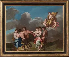 Giulio Carpioni, Danza di Ninfe e Satiri, oil on canvas
