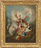 Mauro Picenardi, Allegoria della Musica con Apollo citaredo, oil on canvas