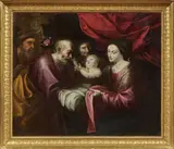 Gregorio De Ferrari, Presentazione di Gesù al Tempio con la Sacra Famiglia, oil on canvas