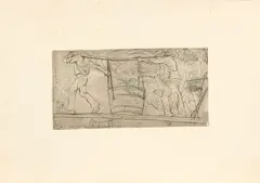 Umberto Boccioni, I portatori, 1908, puntasecca on paper