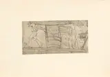 Umberto Boccioni, I portatori, 1908, puntasecca on paper