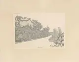 Giorgio Morandi, La strada bianca, 1933, etching on rame on paper India incollata