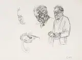 Renato Guttuso, Autoritratto, pencil on paper
