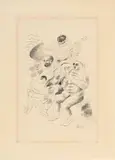 Gino Severini, Le concert, 1922, inchiostro on paper applicata on card