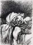 Renato Guttuso, Omaggio a David, ink on paper