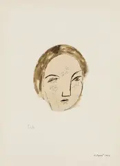 Carlo Carrà, Testa, 1913, Inchiostro