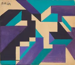 Giacomo Balla, Forze spaziali, 1918, tempera on cardboard