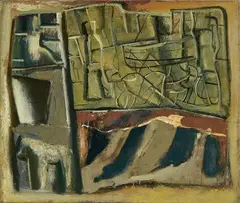 Mario Sironi, Composizione, 1947, oil on canvas