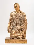 Giorgio de Chirico, Il grande archeologo, 1988, scultura in bronze lucidato and patinato