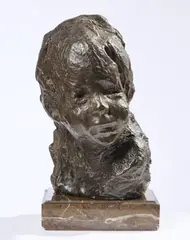 Medardo Rosso, Enfant juif, scultura in cera nera on gesso
