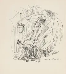 André Masson, Mort du torero, 1936, ink on paper
