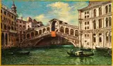Giorgio de Chirico, Venezia, Ponte di Rialto, oil on canvas