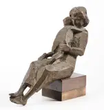 Quinto Martini, Madre con bambino, 1960, scultura in bronze
