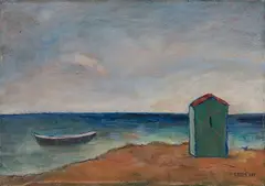 Carlo Carrà, L'ultimo capanno, 1963, oil on canvas