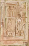 Massimo Campigli, Le Bagnanti, 1954, oil on canvas