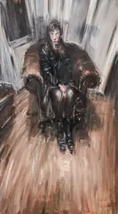 Alessandro Papetti, La poltrona nell'angolo, 1994, oil on canvas