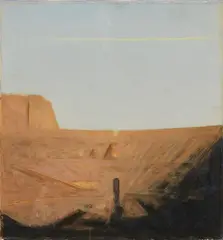Piero Guccione, Piccolo studio per tramonto romano, 1993, oil on canvas