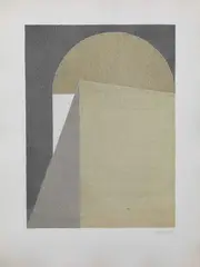 Giuseppe Uncini, Dimore, 1983, watercolour on paper