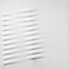 Bianco by Agostino Bonalumi, 1983, Tela estroflessa e tempera vinilica, offered Nov 2025