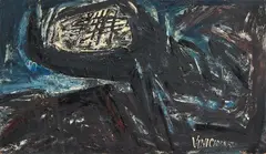 Avventuroso astrale 1X by Vinicio Berti, 1959, oil on faesite, offered Nov 2025