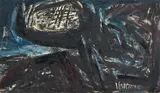 Vinicio Berti, Avventuroso astrale 1X, 1959, oil on faesite