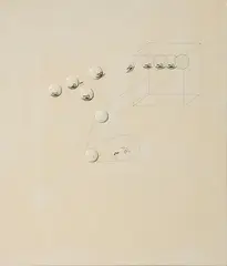 Tino Stefanoni, Riflessi 34 - Uscita dalla scatola, 1967, mixed media on compensato