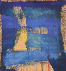 Sandro Martini, Senza titolo, 1974, tempera on paper applicata on canvas