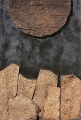 Roberto Crippa, Senza titolo, 1961, collage and sughero on panel