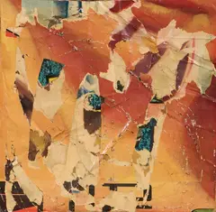 Rotella, Senza titolo, 1955, décollage on cardboard