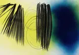 Hans Hartung, P1973-68, 1973, acrylic and pastel on carton baryté