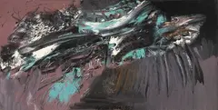 Mattia Moreni, Paesaggio, 1959, oil on canvas
