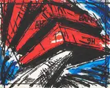 Vinicio Berti, Costruzione immagine per l'avvenire AH-BAN-9H, 1986, acrylic on canvas