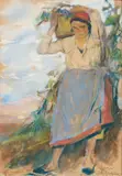 Silvio Bicchi, Autunno, pastel and mixed media on paper