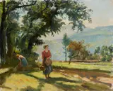 Giuseppe Magni, La raccolta delle castagne a Cireglio