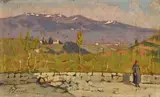 Giovanni Lomi, Dintorni fiorentini, 1924, oil on compensato