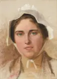 Eugenio Cecconi, Ritratto di contadina senese, oil on canvas