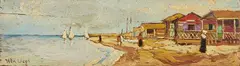 Marina by Ulvi Liegi, oil on tavoletta, offered Oct 2025