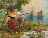 Cipriano Mannucci, La canzone del mare, oil on canvas