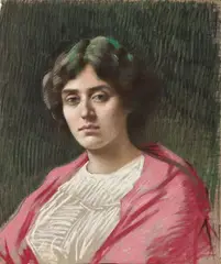 Volto femminile by Angiolo Tommasi, pastel on card, offered Oct 2025