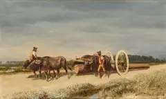 Bufalari nella Reale tenuta di San Rossore by Andrea Markò, 1889, oil on canvas, offered Oct 2025