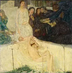 Maternità (Adolescente, Allegoria) by Ferruccio Ferrazzi, 1912, oil on canvas, offered Oct 2025