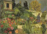 Figura in giardino by Jean-Félix Documunn, oil on canvas, offered Oct 2025