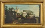 Veduta di una città by Gaetano Vetturali, oil on canvas, offered Oct 2025