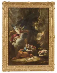 Valerio Castello, Agar e l'Angelo, oil on canvas
