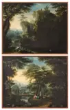 Francesco Monti, «Carlo e Ubaldo nel giardino di Armida» e «Erminia tra i pastori», oil on canvas