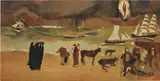 Lorenzo Viani, Il miracolo, 1933, oil on compensato