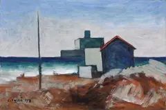 Carlo Carrà, Giornata ventosa, 1958, oil on canvas