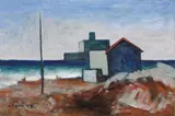 Carlo Carrà, Giornata ventosa, 1958, oil on canvas