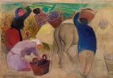Mario Mafai, La vendemmia, oil
